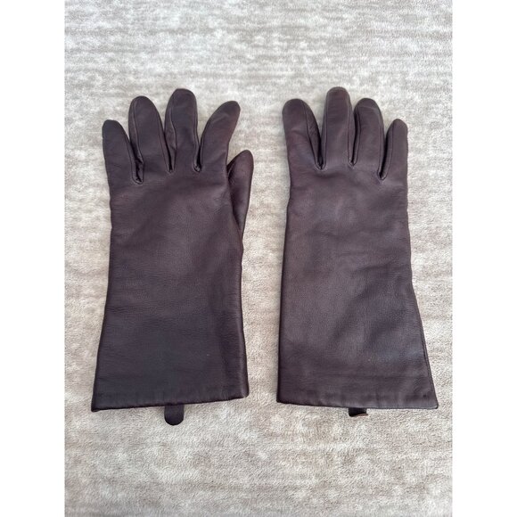 Mixit Women's Leather Gloves Size 7/12 Chocolate Brown - Picture 1 of 8